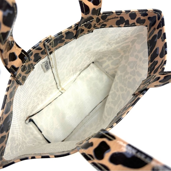 Consuela Grab N Go Mini Bag Leopard Vinyl Double Handle Tote No Closure - Picture 10 of 14